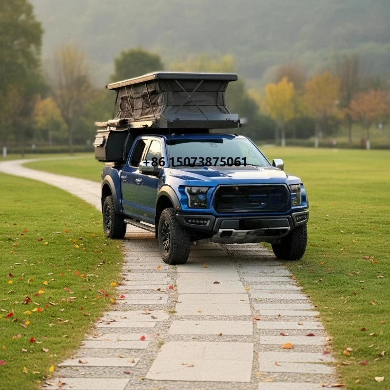 Overland Aluminum Camper Truck Camping Roof Tent  Custom 4x4 Ute Truck Pickup Camper