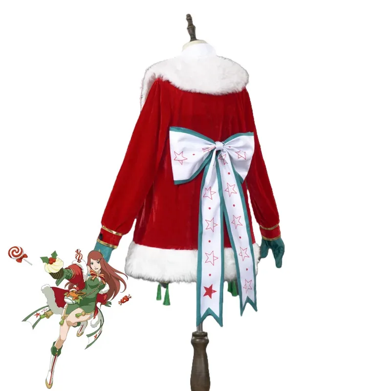 Disfraz de Anime Uzumaki Kushina, capa roja de Navidad, abrigo, vestido, uniforme de Lolita, peluca para mujer, lindos trajes de Carnaval de Halloween; 3, k8