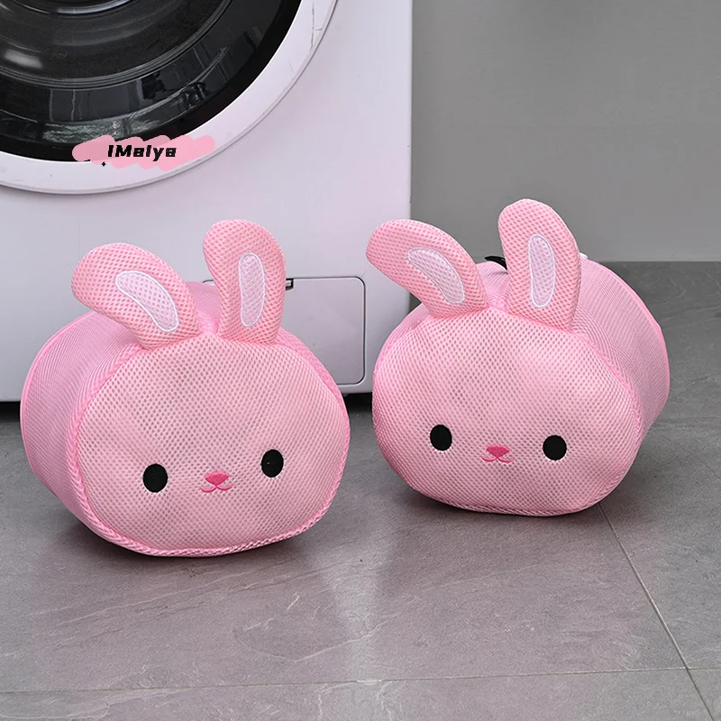 M-1Pc Rabbit Laundry Bag Anti-Deformation Mesh Washing Pouch For Bras, Underwear, Lingerie Machine-wash Special Home Travel Use