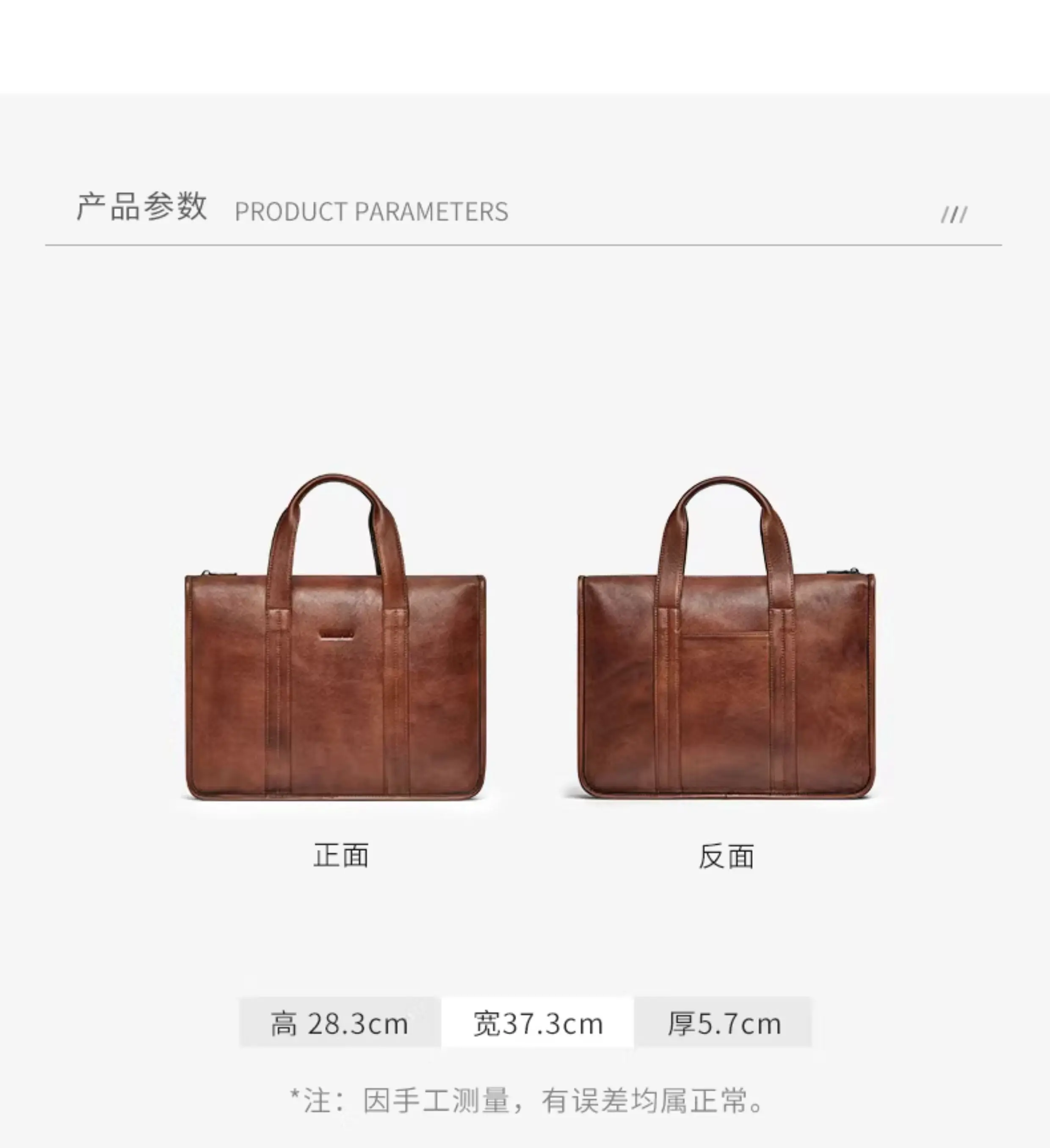 2026 New Men's Genuine Leather Briefcase Top-Grain Cowhide Vintage Business Handbag Shoulder Crossbody Messenger Bag