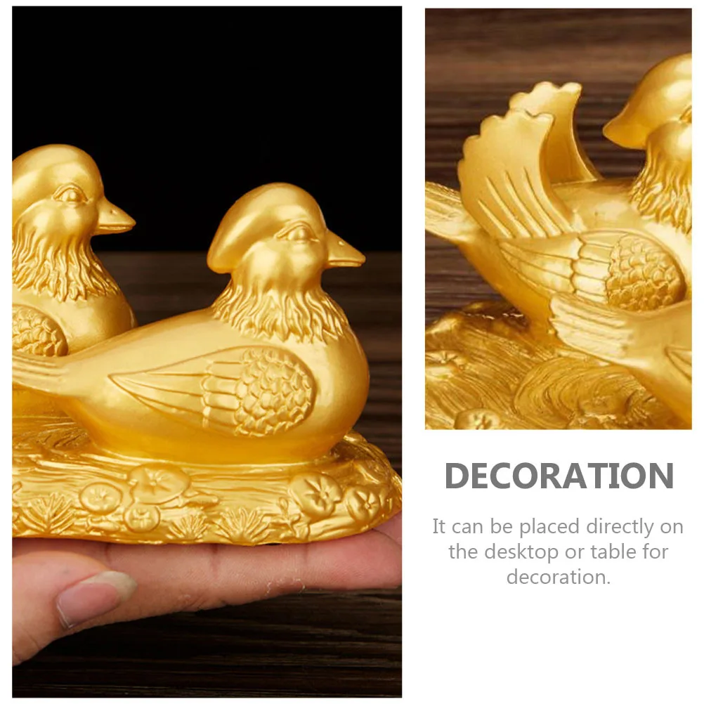 

Duck Resin Statue Creative Decorative Ornament for Wedding Living Room Bedroom Desktop Adornment Feng Shui Home Decor