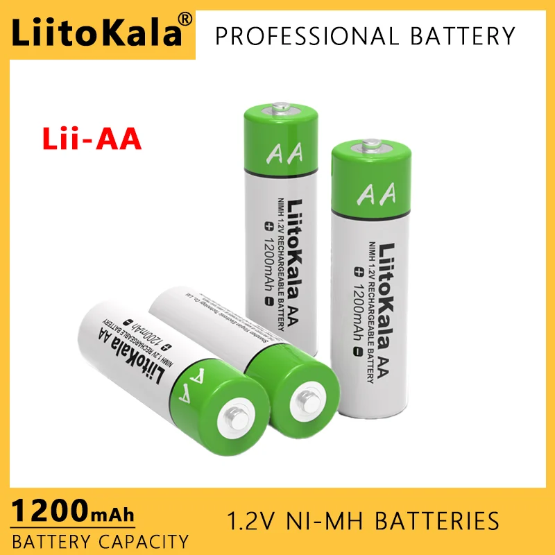 Liitokala New 1.2V AA 1200mAh Ni-MH Rechargeable Battery For Temperature Gun Remote Control Mouse Toy Batteries