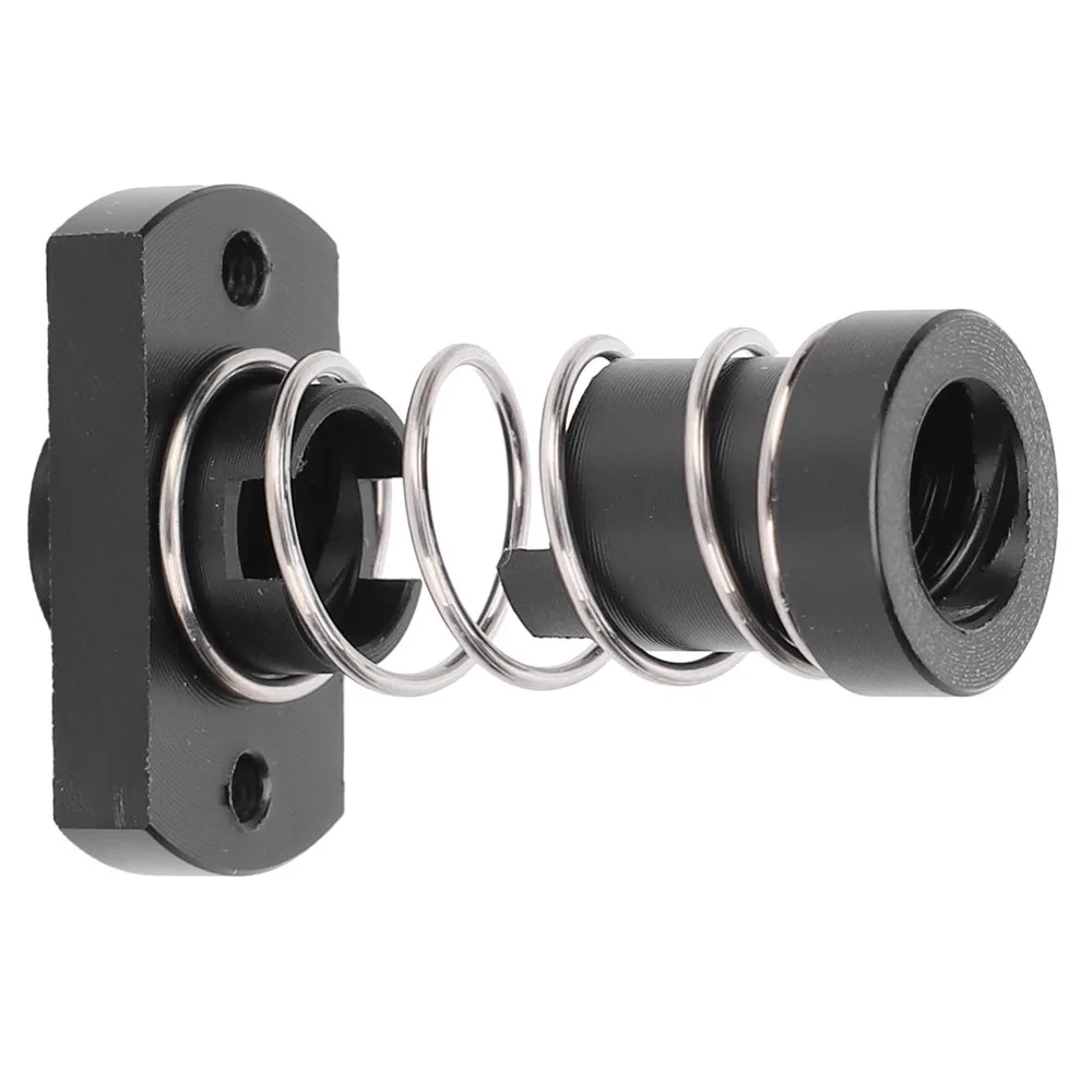 2PCS T8 / Tr8x2 / Tr8x8 Anti Backlash Nut 4 Start POM T8 POM Nut 2mm Pitch / 8mm Lead Black Spring Loaded Nut