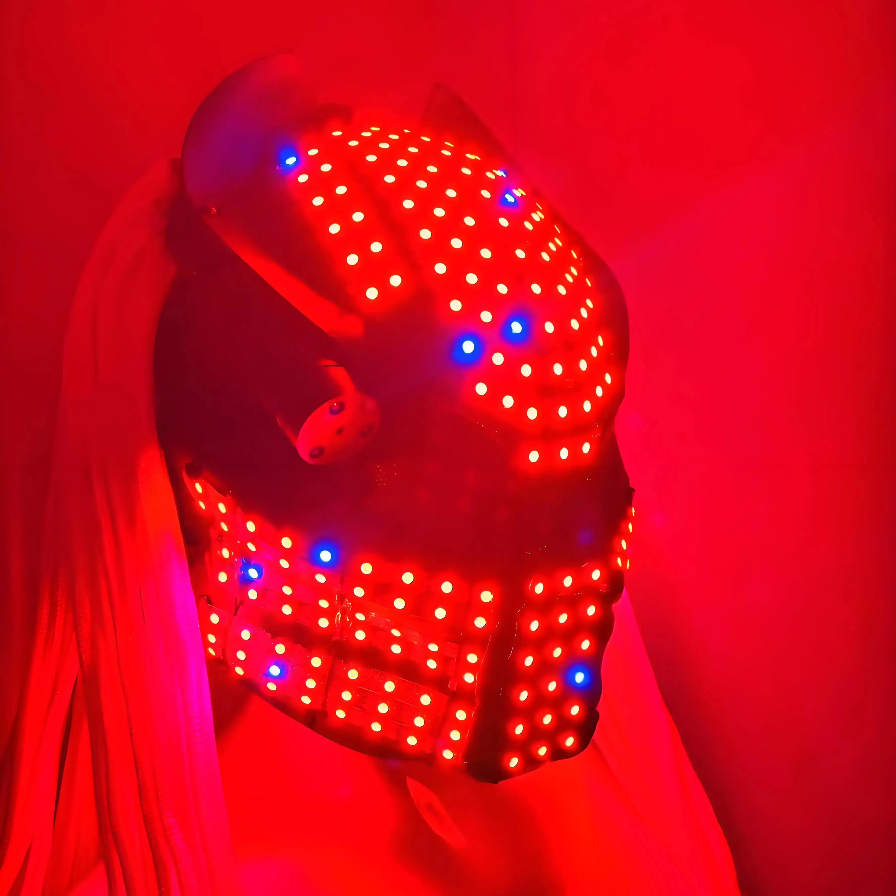 

LED Luminous Cool Helmet Dynamic Flashing Mask for Dancing Holiday Events Stage Performance Brand New Design LED Mask