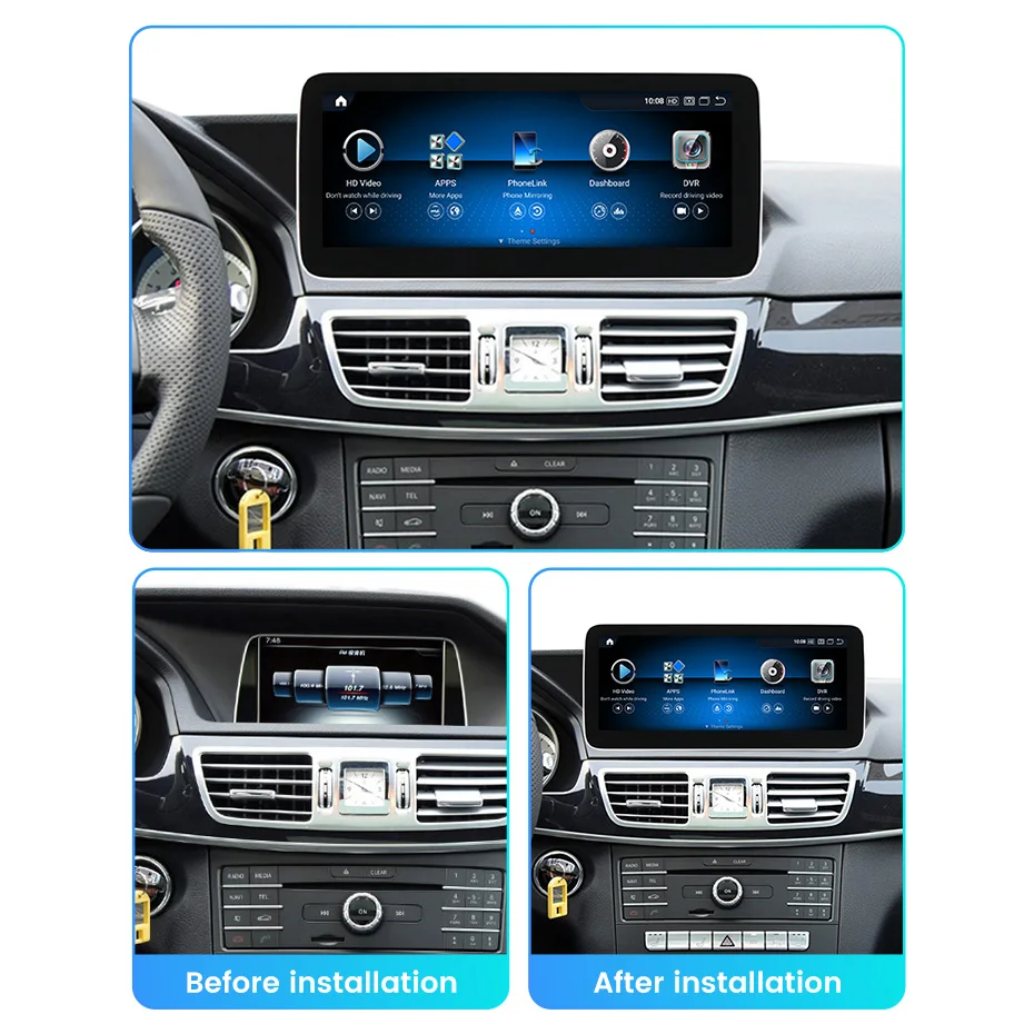 Android 13 10.25inch Car Radio For Mercedes Benz E Class benz W212 2009-2016 All-in-One Multimedia Player GPS Wireless Carplay