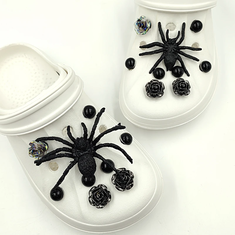 New Hole Shoe Charms for DIY Spider Set Theme Dark Hole Shoes Accessories Beach for Shoe Charm Accessories Kids Party Girls Gift