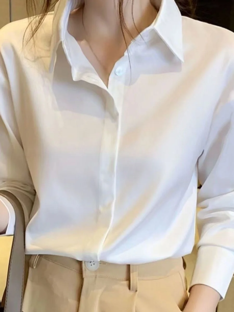 

Bla Long Sve irt Women's Formal Work orm Thin Base Layer irt Anti-Wrinkle Easy Care Casual Sle Collar