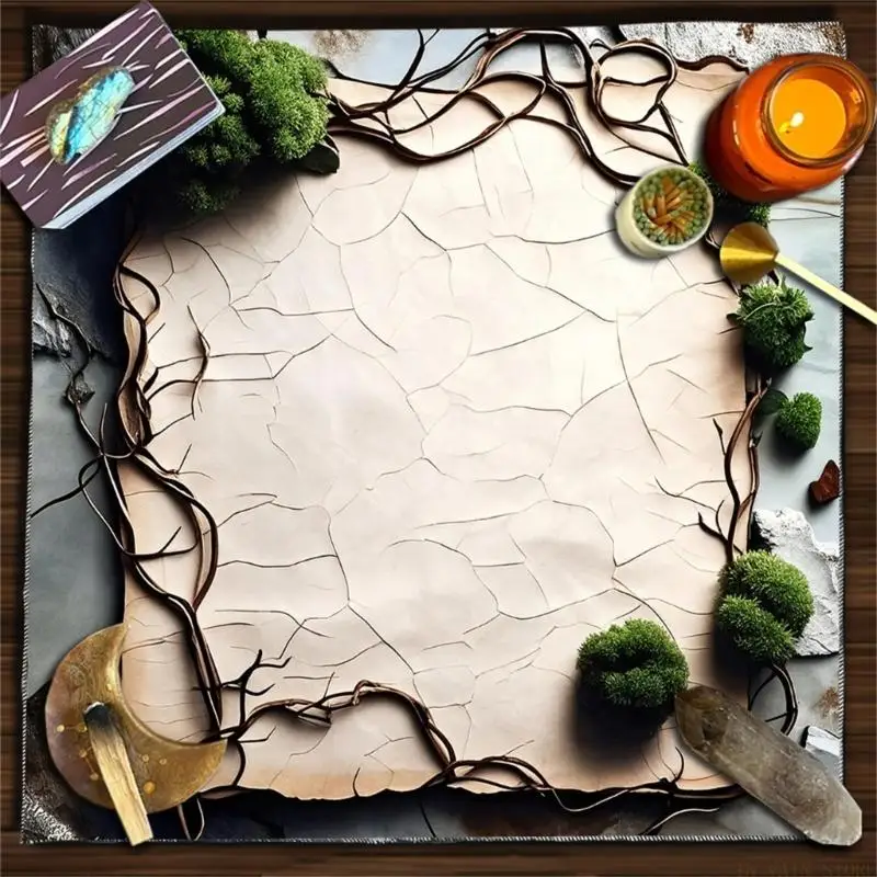 

M5TC Divinations Tablecloth Vine Pattern Astrology Tarots Card Tablecloth Altars Cloth Divinations Board Game Accessory