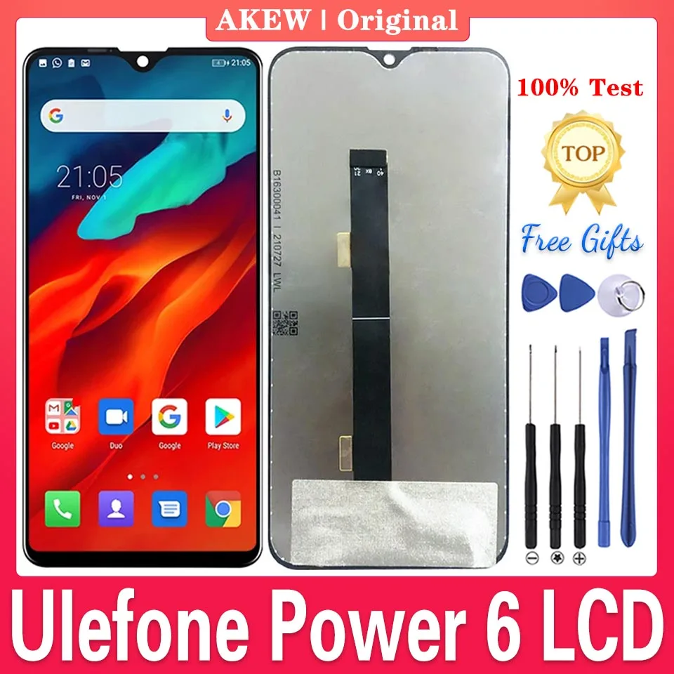 6.3" New Original Ulefone Power 6 LCD Display 100% Tested ULEFONE Power6 Touch Screen Digitizer Assembly Phone Replacement Parts