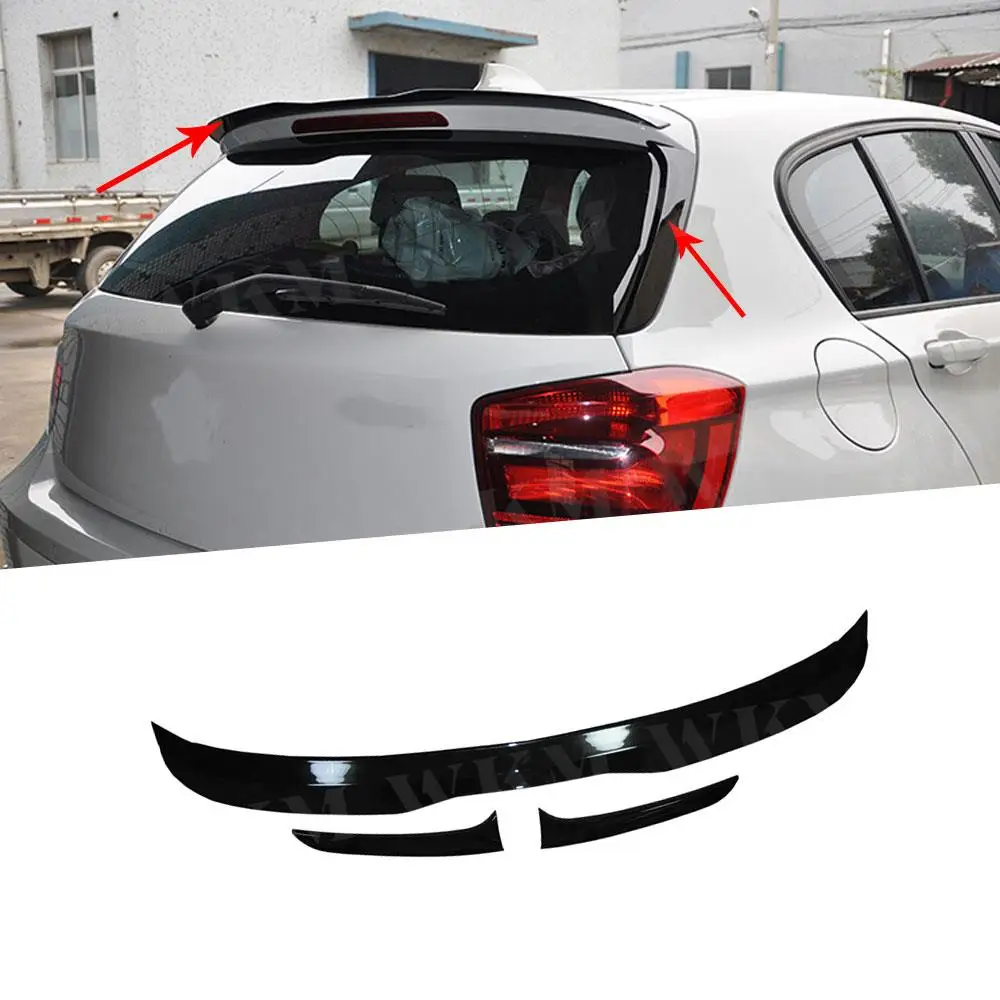 

Gloss Black Rear Roof Spoiler Window Side Wings For BMW 1 Series F20 F21 116i 120i 118i M135i 2012-2018 ABS Boot Trunk Spoiler