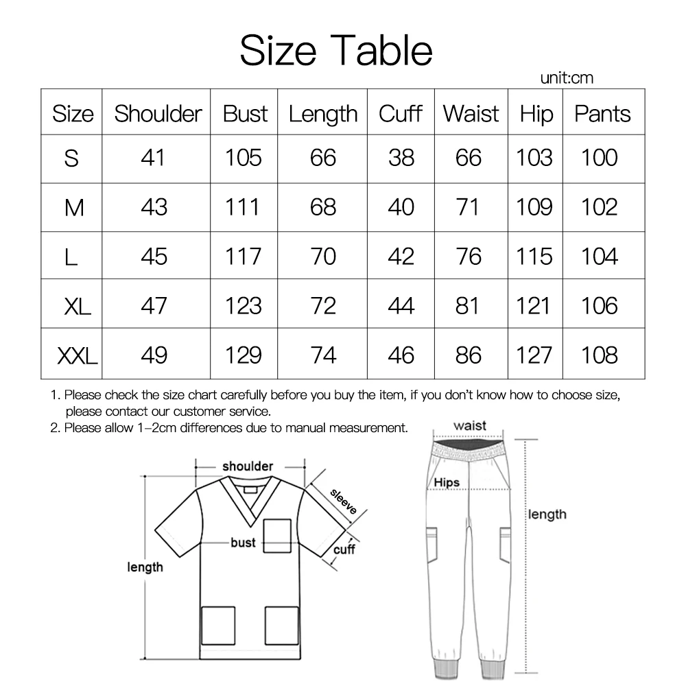 ชุดยูนิฟอร์มพยาบาลสีพื้นเรียบง่าย ชุดสครับสำหรับแพทย์ พยาบาล อุปกรณ์โรงพยาบาล ชุดผ่าตัด ชุดทำงานสำหรับสปาเสริมความงาม