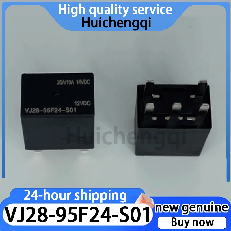 1PCS Genuine VJ28-95F24-S01 12VDC 5-pin One on One Off 20A/10A Relay