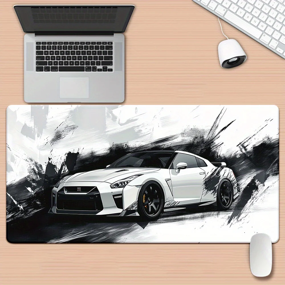 XXL Sports Car Desk Mat HD Printed Non-Slip Rubber Base Gaming Mouse Pad & Keyboard Mat for PC Gamers Office Accessories