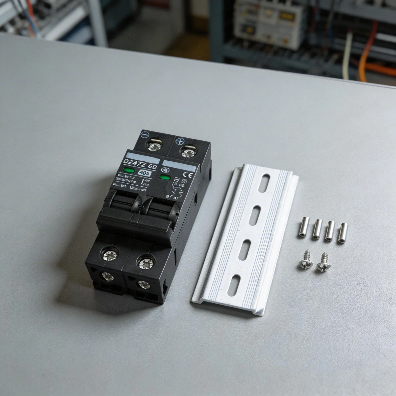 Black DC Circuit Breaker Frame Current 63A Overcurrent Trip Unit Flame-retardant PC Enclosure For Solar Installations