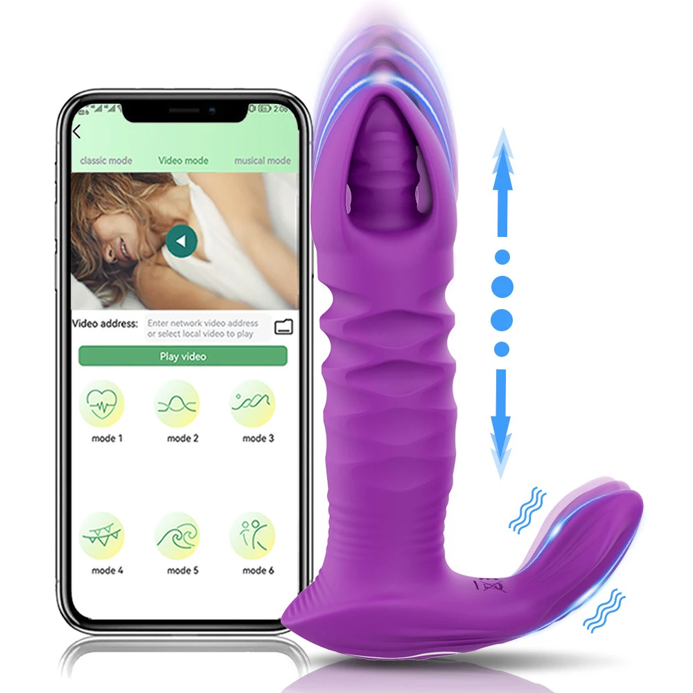 Anal Butt Plug Vibrator Drahtlose Bluetooth App Gesteuert Stieß Dildo G Spot Klitoris Stimulator Sex Spielzeug für Frauen