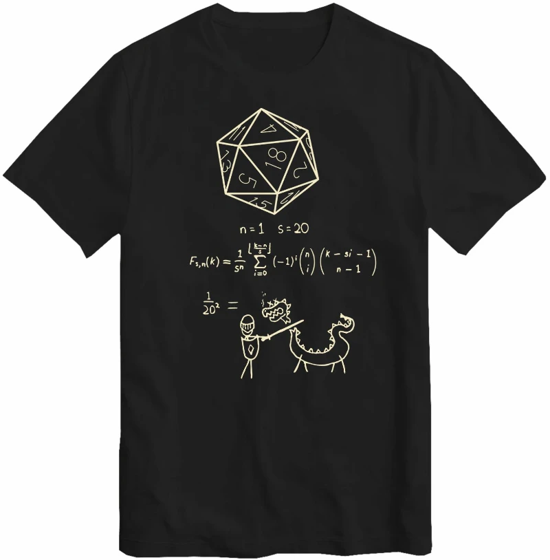 Camiseta The Science of 20-Sided Dice (DnD) D20, regalo con emoji, estilo retro divertido, unisex, gamer, película culto, música, camiseta, top