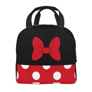 Minnie, waterproof, animated, balls, balls, thermal refrigerator, isolated lunchbox for children, school 10 Main Sales Bolsa Bolsa - №3