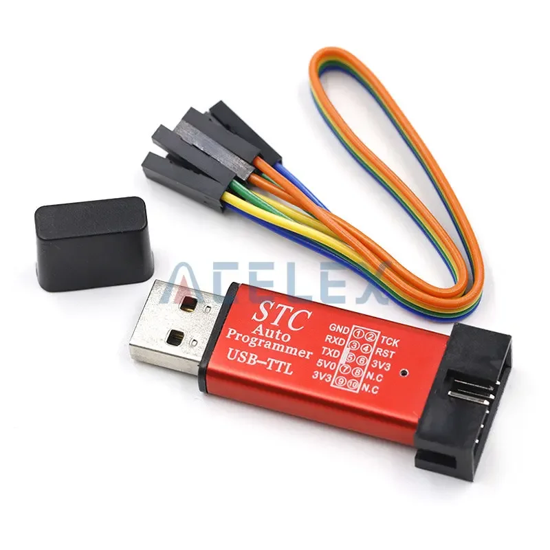 Automatic MCU STC 51 Microcontroller Downloader Auto Programmer / 3.3V 5V Universal / Dual Voltage USB to TTL DownLoad Cable