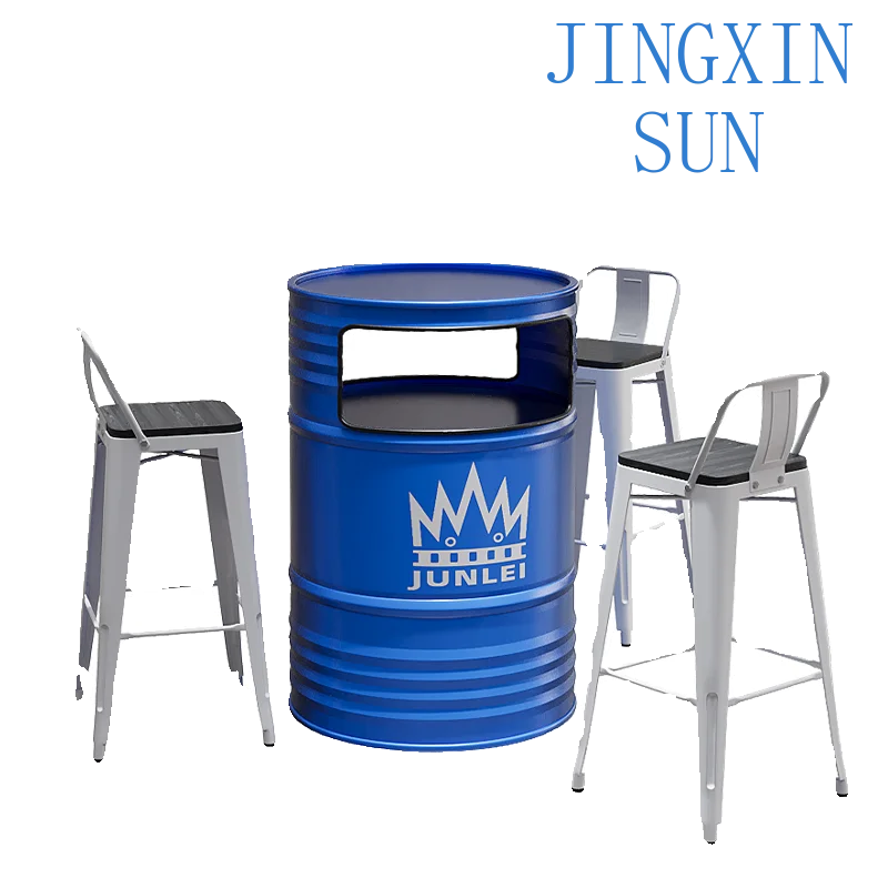 Industrial Style Metal Bar Furniture Set High Chair Combination Pub Music Cafe Bar Milk Tea Shop Casual Iron