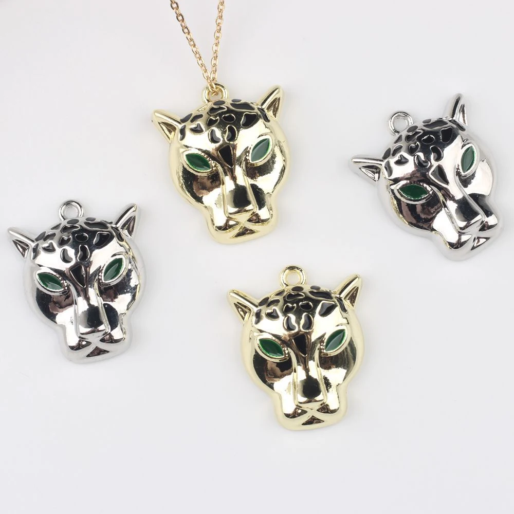 

10Pcs Simple Animal Leopard Head Charms Pendants Jewelry Making Accessories Earrings Necklace Bracelet Handmade DIY Fashion