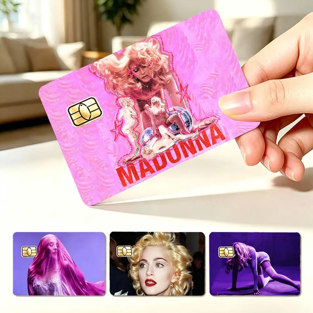 Disco Style M-Madonna Confessions II  4pcs 1Set Card Stickers Small Waterproof Chip 4PCS Card Sticker Anti-Scratch