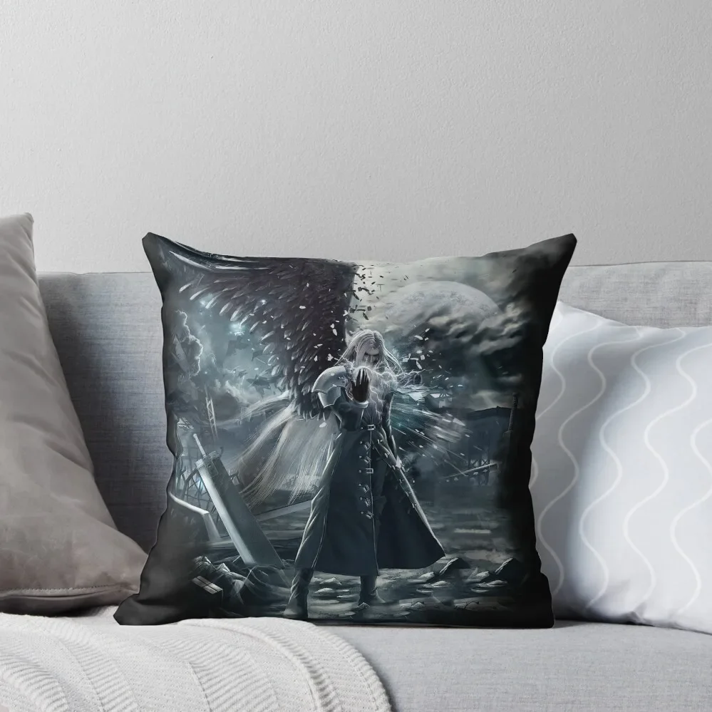 Sephiroth FF7 T-shirt Throw Pillow Couch Pillows Decorative Pillow Covers For Sofa Decorative Cushion Cover Throw Pillow