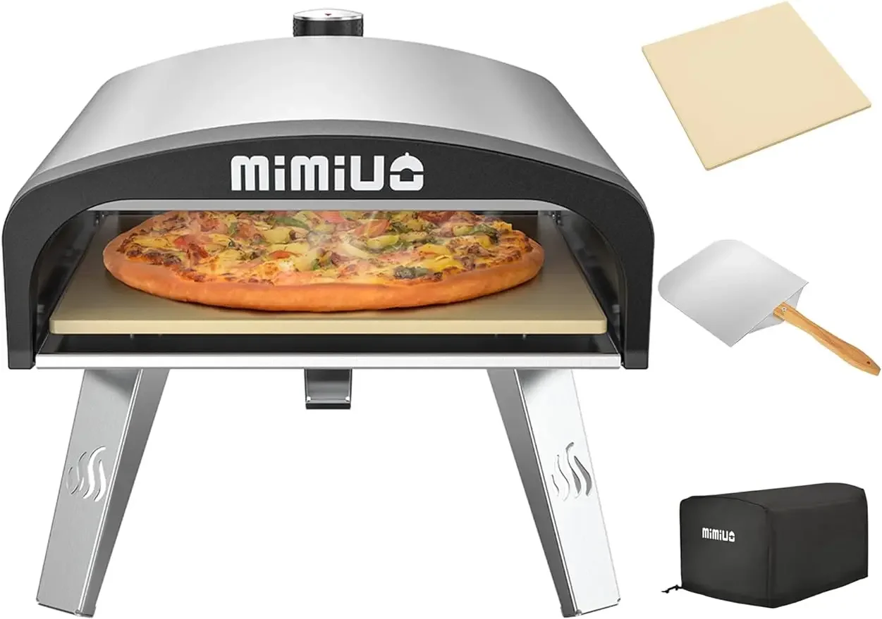 Mimiuo Outdoor Gas Pizza Ovens Portable Stainless Steel   Grilling Stove with 13