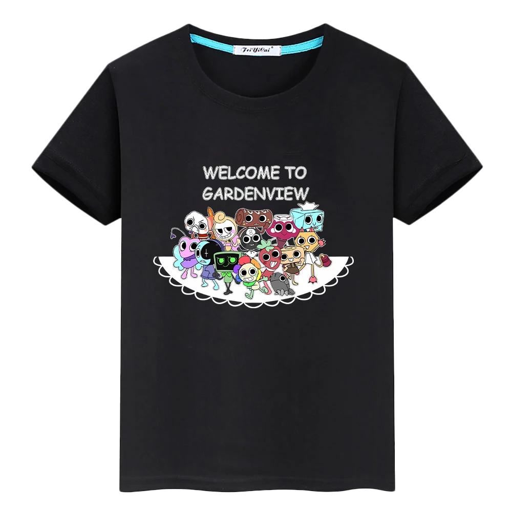 

Футболка Dandys World с принтом мультфильма из 100% хлопка для детей, футболки с аниме 10 лет, топы, короткая футболка с гордостью, цельная одежда для девочек y2k