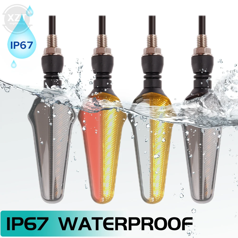 2 szt. Kierunkowskazy motocykla 24 diody LED jasne światła 2 w 1 małej mocy kierunkowskazy motocyklowe płynące kierunkowskazy