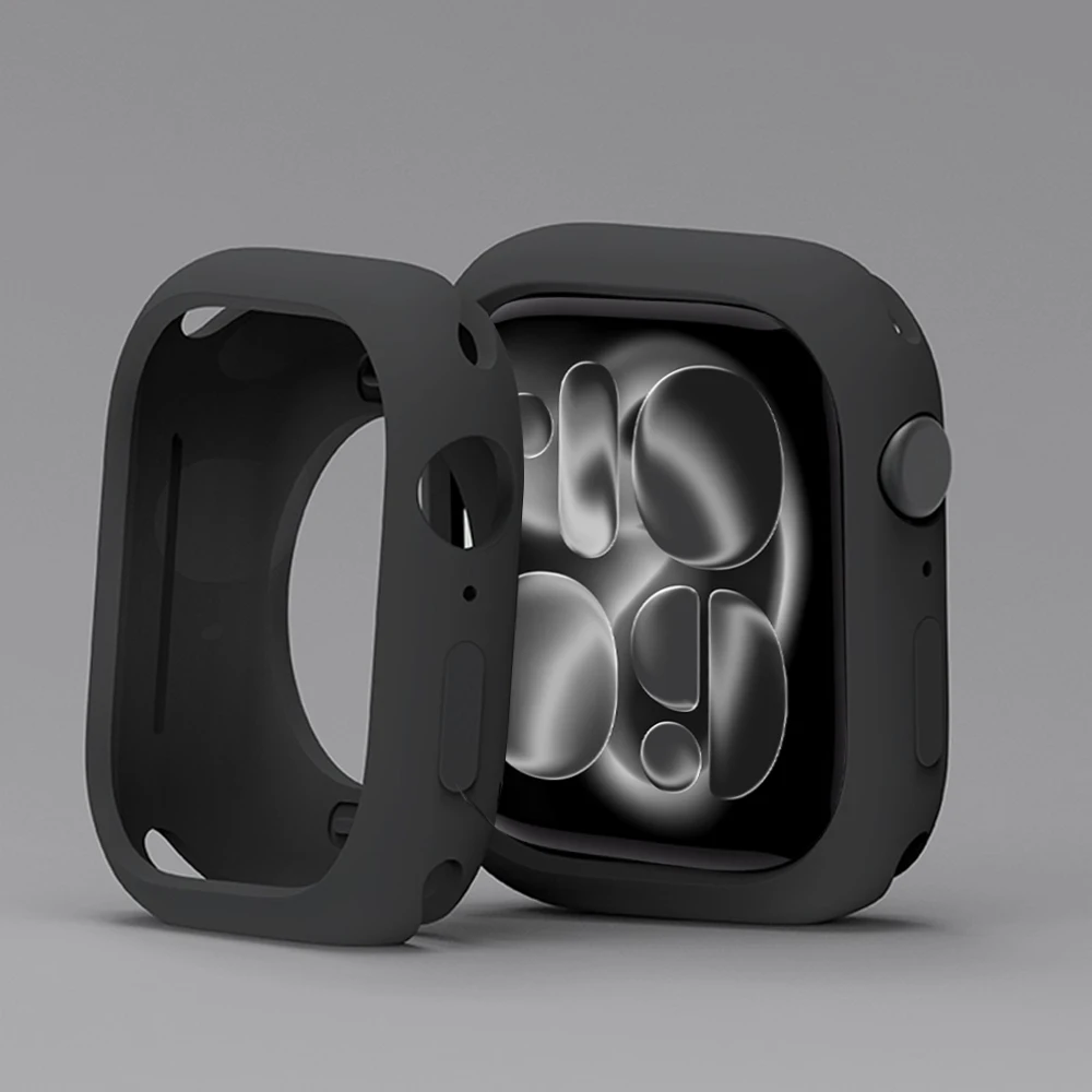 Hülle für Apple Watch 10 11 46 mm 42 mm, stoßfest, schützend, weiches Silikon, Bumper-Shell-Abdeckung, iWatch-Serie, Schutzzubehör