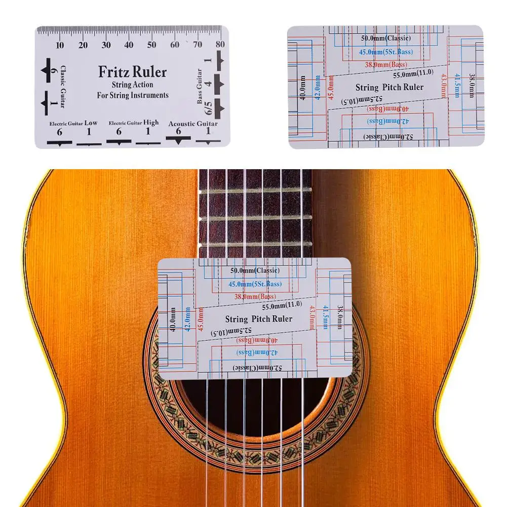 Guitar Neck Notched Straight Edge Ruler Guitar Ruler Actions Gauge String Level Guitar Ruler Luthier Leveling Tool