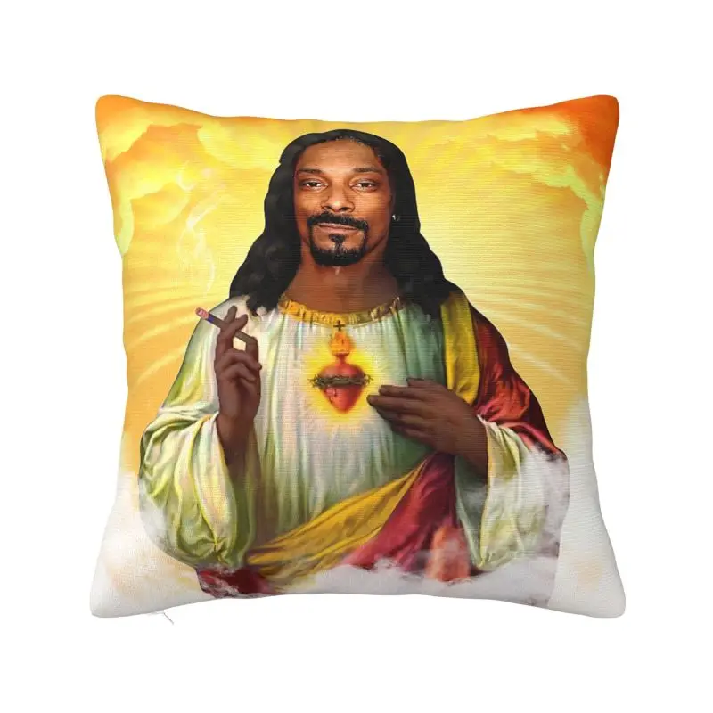 Saint Jesus Snoop Dogg Throw Pillow Case Home Decorative Luxury Cushions Cover For Sofa Car Seat Square Polyester Pillowcase