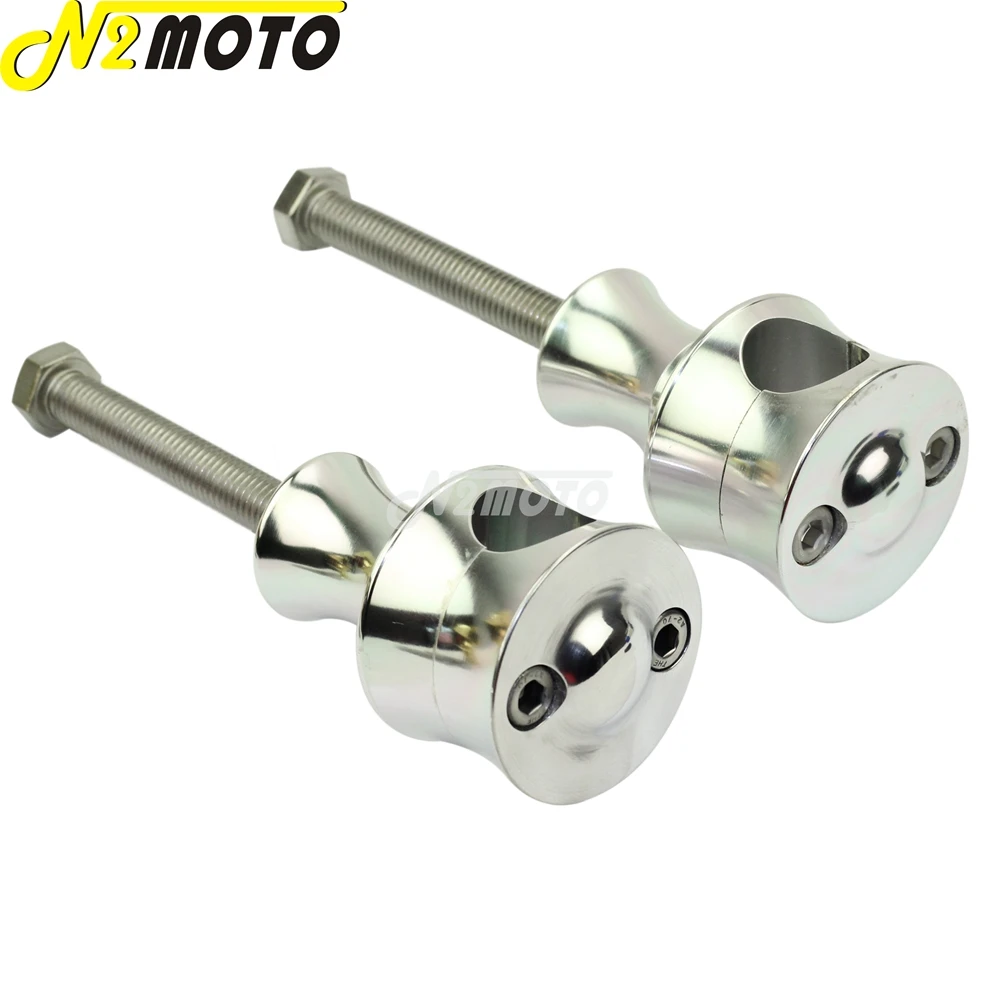 Motorbike 25mm 1" Aluminium Handlebar Risers Bars Mount Clamp For Harley Custom Chopper Bobber Cafe Racer Triumph Modern Classic