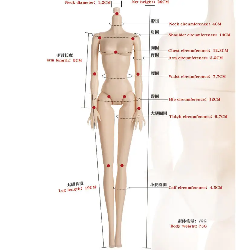 32 センチメートル女性人形メイクアップヘッド付き 1/6 スーパーモデル人形ガールドレスアップおもちゃアクセサリー