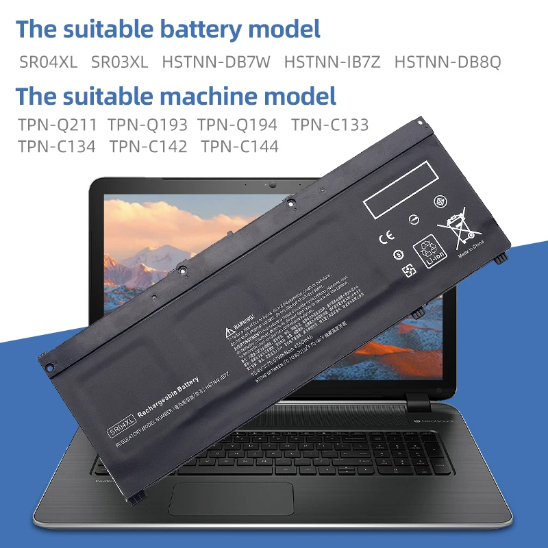 Imagem -06 - Suozhan Sr04xl Bateria do Portátil para hp Omen 15-ce 15-cb 15-ce015dx 15-cb014ur Tpn-q193 Tpn-q194 Tpn-c133 Hstnn-db7w 917724855
