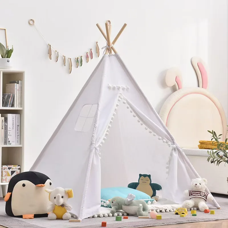 1.35M Children's Tent Kids Play Room Party Game Tents Events Toy Foldable Wigwam Children House Indian Teepee Photography Props