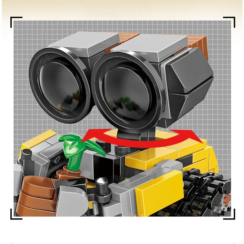 Классический фильм мини-робот Wall-e MOC строительные блоки модель DIY наборы кирпичей креативные игрушки для детей интеллектуальная игра подарки для взрослых
