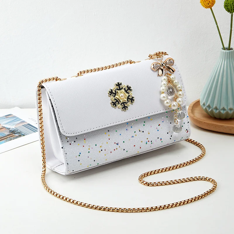 

Women's New Fashion Bag, Stylish Single Shoulder Versatile Crossbody Sweet Chain Small Square Bag, Mini Student Party
