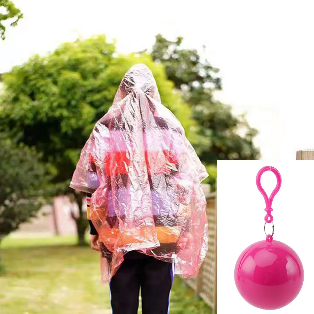 4 Pcs Coat Portable Raincoats Thickened Ponchos Practical Outdoor PVC Convenient Rain-wears Fold-able Durable