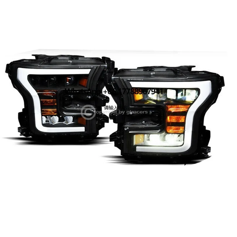 

For Ford F150 2015 2016 Full LED Sequential Projector Headlights Headlamp Head Lamp Lights