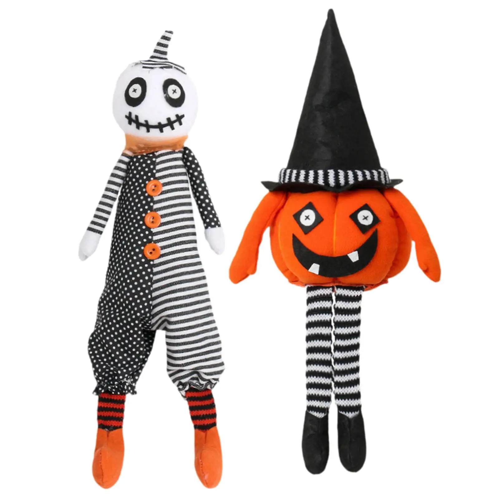 Halloween Pumpkin Specter Plush Doll Home Ornament for Windowsill Desktop