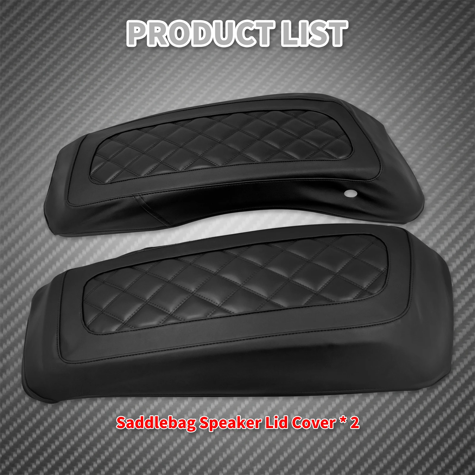 Motorcycle Hard Saddlebag Lid Cover Hard Side Bag Waterproof for Harley Road King Street Glide CVO Electra Glide FLHR 14-2024