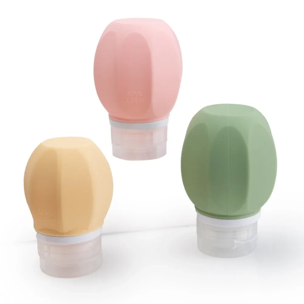 

1pc 60/90ML Silicone Bottle Refillable Lotion Shower Gel Shampoo Container Empty Bottle Portable Household Travel Accessories