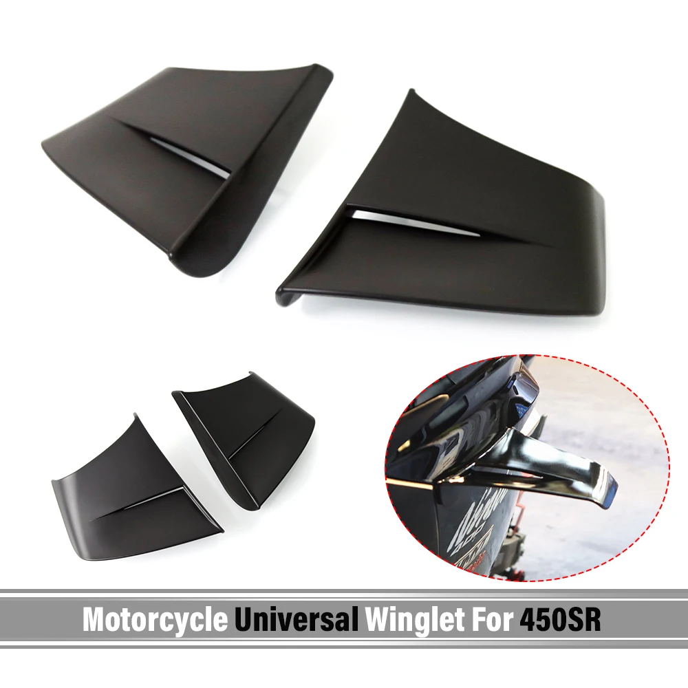 For 450SR 450 sr Motorcycle Universal Winglet Aerodynamic Spoiler Wing Kit with Adhesive Motorcycle Decoration Sticker