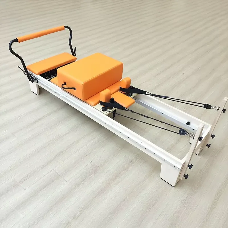 for Stable Solid Wood Classic Maple Wood Full Track Pilates Reformer for Yoga Studio Home Gym