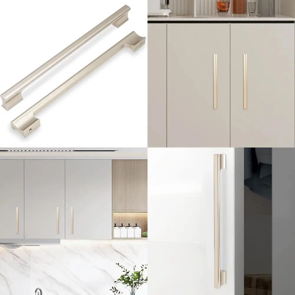 

Champagne Bronze 15-Inch Kitchen Cabinet Pulls, Gold Drawer Handles, Hardware for Cabinets and Dressers