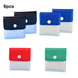 Pack of 6 Portable Pocket Ashtray Pouch Storage Bag Reusable Coin Purse Boyfriends Household Travelling Car-interior