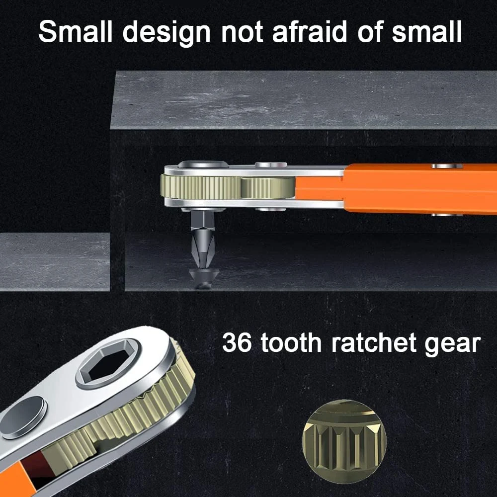 A75K Magnetic Screwdriver Set, 11 Pieces, 110 mm, Mini Ratchets and with 1/4 Inch, 10 Models, Screwdriver Bits