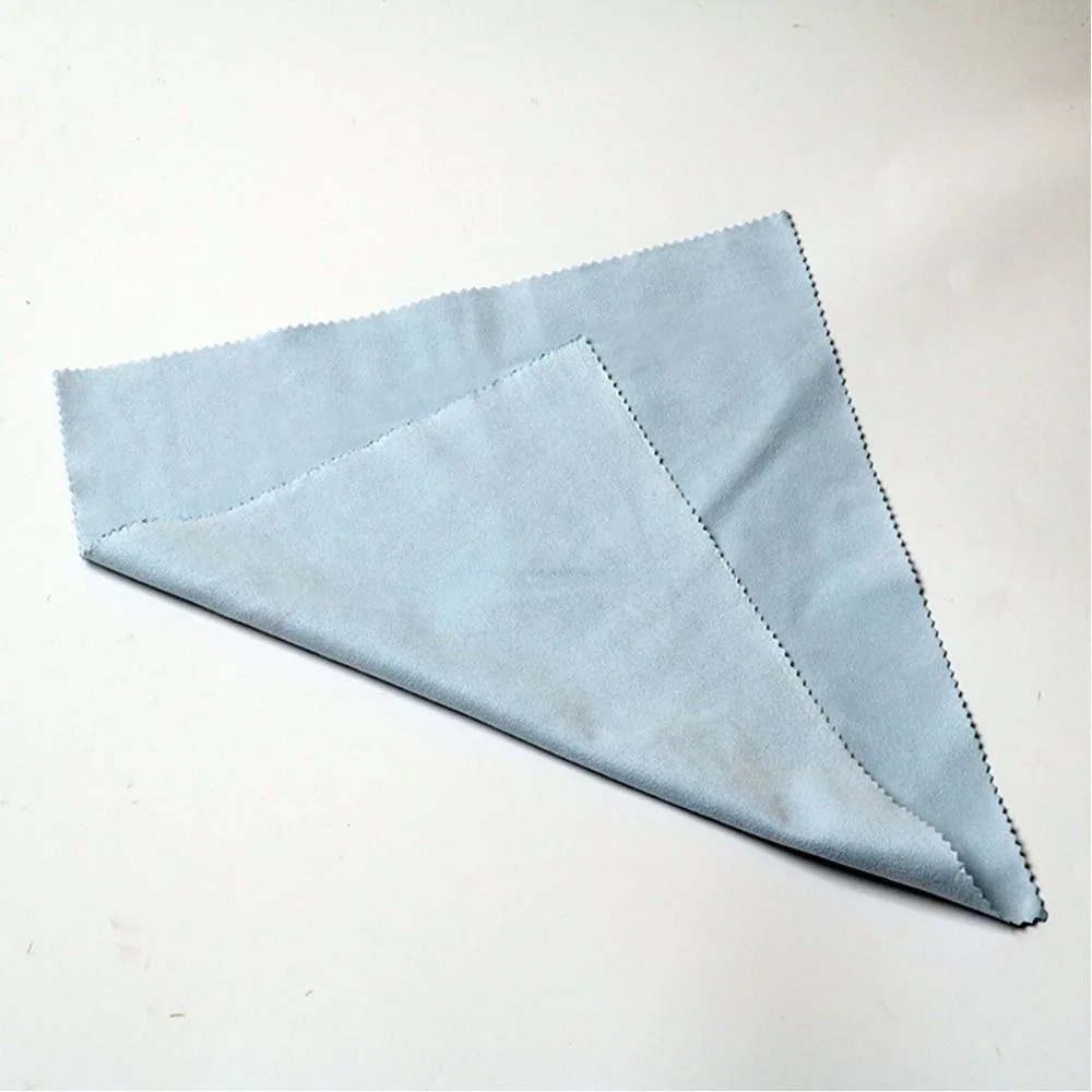 Sturdy Suede Watch Cleaning Cloth Blue 30 x 30cm Watch Polishing Cloth Eyeglasses Cleaning Cloth Professional Use