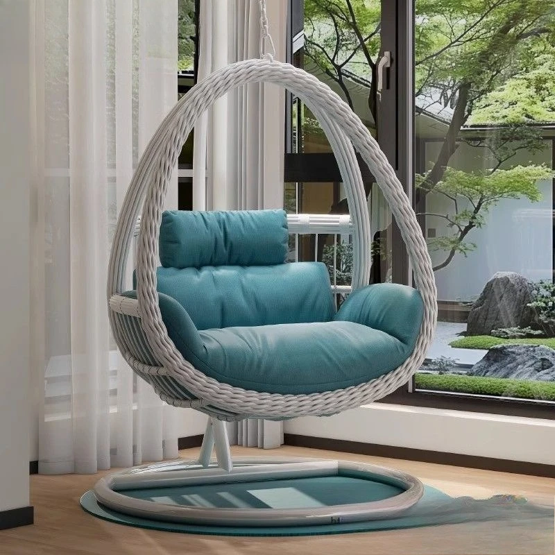 

chair indoor swing balcony double rattan rocking chair bird's nest hanging chair courtyard outdoor leisure home adult